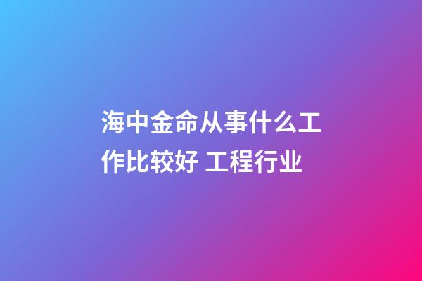 海中金命从事什么工作比较好 工程行业